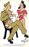 CPA Militaria Femmes Cigarette
