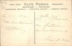 La boda bretona del folklore de la POSTAL de la VENDIMIA con el país de Cornouailles en la manera para el banquete con el sonido de bombardea