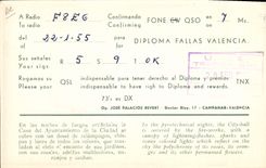 EADC Valencia de la telegrafía de la POSTAL de la VENDIMIA