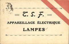 Lámparas del dispositivo de distribución de la telegrafía TSF de la POSTAL de la VENDIMIA