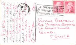 Calle Clifton New Jersey de la telegrafía W2FNX Ben Friedman Ravona de la POSTAL de la VENDIMIA los E.E.U.U.