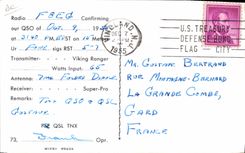 Telegrafía W2EXB Elmer New Jersey Francisco Fekel de la POSTAL de la VENDIMIA