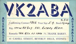 Calle Beverly Hills Sydney Australia de la telegrafía VK2AABA Cahill de la POSTAL de la VENDIMIA