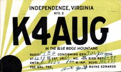CPA Telegraphie K4AUG Independence Virginia 