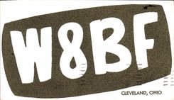 Camino Cleveland Ohio de la telegrafía W8BF Cleveland Ohio Baumgardner Lorain de la POSTAL de la VENDIMIA