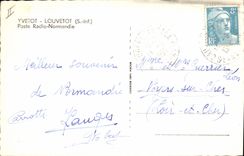 POSTAL MODERNA Telegraphie Yvetot Louvetot fija Normandía de radio