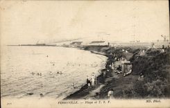 Playa de Ferryville de la telegrafía de la POSTAL de la VENDIMIA y TSF