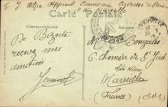 Playa de Ferryville de la telegrafía de la POSTAL de la VENDIMIA y TSF