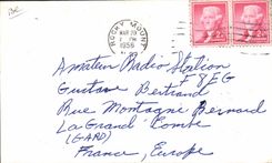 Hueso rocoso de Carolina del Norte Gato Lincoln del montaje de la telegrafía W4SDF de la POSTAL de la VENDIMIA