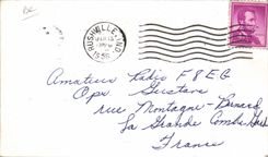 Camino rural de la telegrafía W9ERV Rushville Ind de la POSTAL de la VENDIMIA