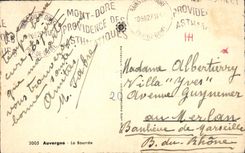 CPA Folklore Auvergne La bourree