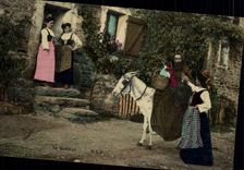 CPA Folklore Le queteur mendian