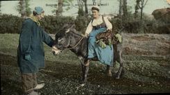 CPA Folklore Soigne l'ane Mule 