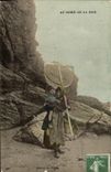 CPA Folklore Au bord de la mer Retour de peche 