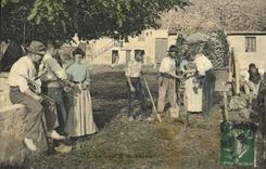 CPA Folklore La paie de la ferme 