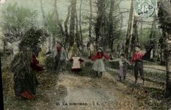 CPA Folklore La sorciere Enfants