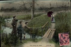 CPA Folklore Un coup de vent