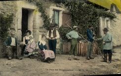 CPA Folklore La paie des moissonneurs