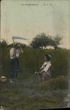 CPA Folklore Les moissonneurs 