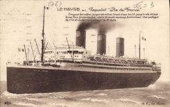 CPA Bateau Paquebot Ile de France Le Havre 