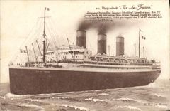 CPA Bateau Paquebot Ile de France 