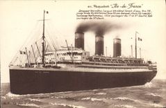 CPA Bateau Paquebot Ile de France 