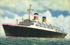 VINTAGE POSTCARD Boat Independence Steamer & Constitution