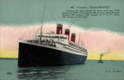 CPA Bateau Paquebot Ile de France 
