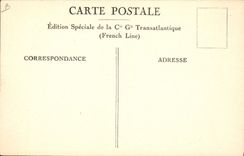 CPA Bateau Paquebot Ile de France Salon de the 