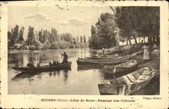 VINTAGE POSTCARD Goat Givvors Lone de Bans Passage of the goats