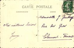 VINTAGE POSTCARD Goat Givvors Lone de Bans Passage of the goats