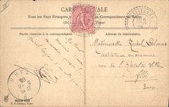 VINTAGE POSTCARD Chevre Meets morning Chein