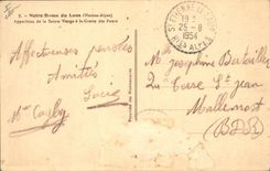 VINTAGE POSTCARD Goat Notre Dame de Lans Appearance of Blessed Virgin with the cave of the Furnaces