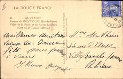 VINTAGE POSTCARD Chevre Surroundings of the Mount Gilds Valley of Sioule and the Rocks Sanadoire and Tuiliere