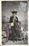 VINTAGE POSTCARD Goat Shepherd