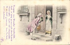 CPA Fantaisie Illustrateur Femme Musicien