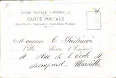 VINTAGE POSTCARD Fantasy Toulon Illustrator View taken of co. Anne