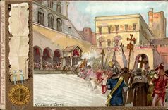 VINTAGE POSTCARD Fantasy Illustrator Pope Leo XIII