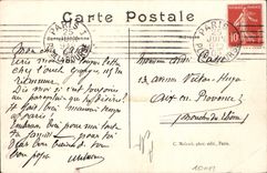 CPA Fantaisie Illustrateur Femme la mode de 1909 Chapeau