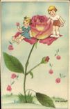 VINTAGE POSTCARD Fantasy Illustrator Eric Lechat Children