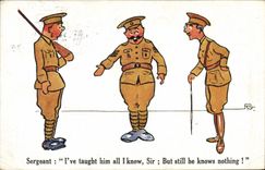 VINTAGE POSTCARD Fantasy Militaria Sergeant