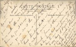 VINTAGE POSTCARD Fantasy Militaria Persons on leave with the country Cow Dog Goose Pig Pig