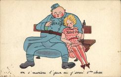 CPA Fantaisie Militaria 