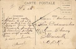 VINTAGE POSTCARD Militaria Fantasy the car with Q