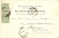 CPA Folklore Bretagne Un puits Haute Bretagne Vache 