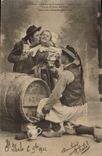 CPA Folklore le cidre de Fouesnant Ses gaites Scene de noce bretonne Mariage 