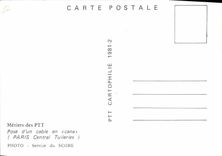 CPM Metiers des PTT Pose d'un cable en cana Paris Central Tuileries