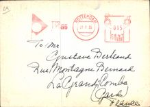 Telegrafía Saturnus Rotterdam de la POSTAL de la VENDIMIA