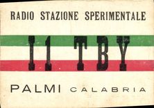 VINTAGE POSTCARD Telegraphy I1TBY Palmi Calabria