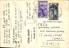 Telegrafía I1TBY Palmi Calabria de la POSTAL de la VENDIMIA